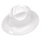 25 Pack Bulk White Plastic Fedora Hat Spirit & School Event Ready